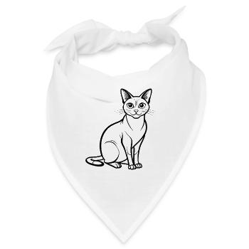 Siamkatze - Bandana - Weiß - Vorne