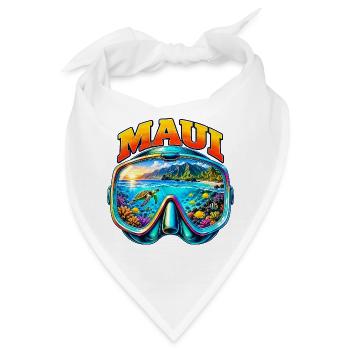 Maui Hawaii Taucher Schnorcheln Urlaub - Bandana - Weiß - Vorne