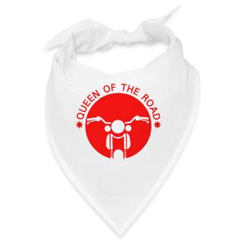 Queen of the Road Motorrad Silhouette - Bandana - Weiß - Vorne