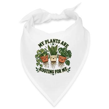 Pflanzen drücken Daumen - Bandana - Weiß - Vorne