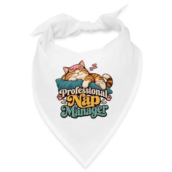 Professional Nap Manager Katze – Lustiges Katzen R - Bandana - Weiß - Vorne