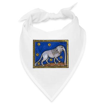 Mittelalterlicher Elefant - Bandana - Weiß - Vorne