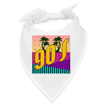 90s Neunziger Jahre - Bandana - Weiß - Vorne