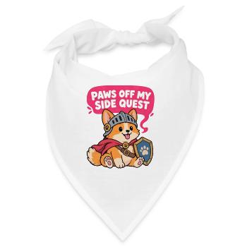 Pfoten Abseits Meiner Sidequest - Bandana - Weiß - Vorne