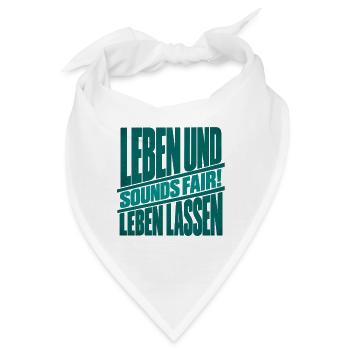 Leben und Leben lassen - Bandana - Weiß - Vorne