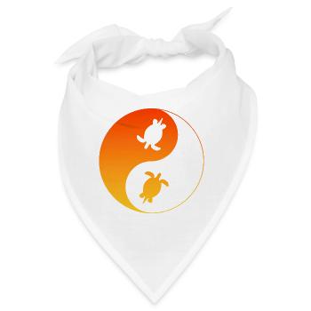 Schildkröten YinYang  - Bandana - Weiß - Vorne