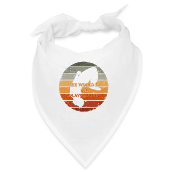 Die Welt ist mein Spielplatz - Bandana - Weiß - Vorne