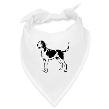 Baumläufer-Coonhound - Bandana - Weiß - Vorne