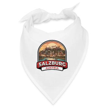Salzburger Österreich Reiseabzeichen Festungsalpen Geschenk - Bandana - Weiß - Vorne