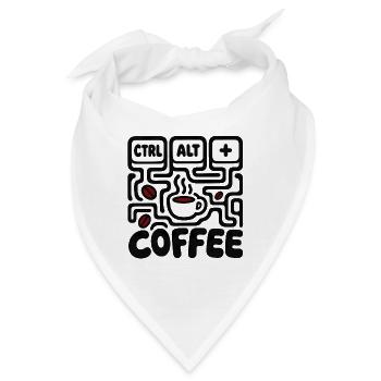 Humor Desk CTRL ALT COFFEE – Retro-Design - Bandana - Weiß - Vorne