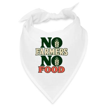 No Farmers No Food Statement Tee - Bandana - Weiß - Vorne