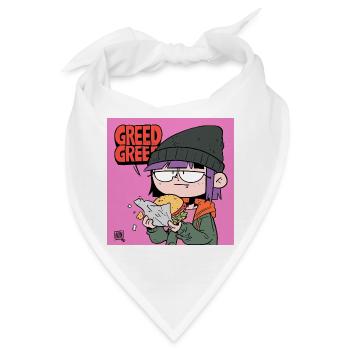 Gierige Burger Cartoon Motiv - Bandana - Weiß - Vorne