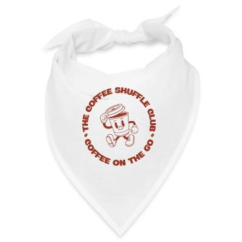 Coffee Shuffle Club Kaffee Spruch Retro Lustig - Bandana - Weiß - Vorne