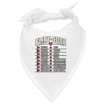 Flirt-Code – Lustiges Dating Design - Bandana - Weiß - Vorne