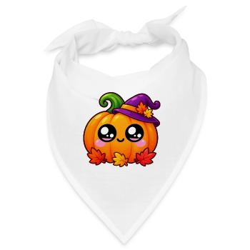 Kawaii Pumpkin Halloween-Hut - Bandana - Weiß - Vorne
