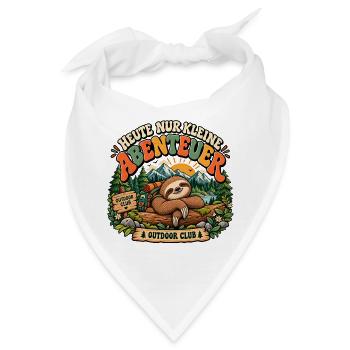 Heute nur kleine Abenteuer Faultier Outdoor Shirt - Bandana - Weiß - Vorne