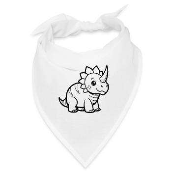 Triceratops - Bandana - Weiß - Vorne