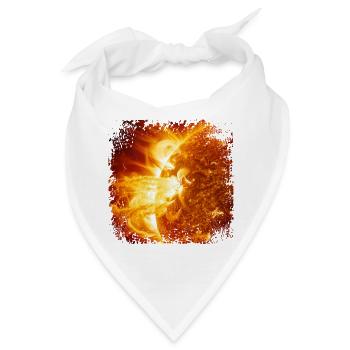 Sonnen-Protuberanzen-Kunst - Bandana - Weiß - Vorne