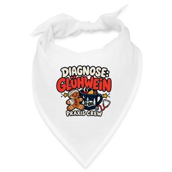 Praxis Weihnachtsfeier T Shirt - Bandana - Weiß - Vorne