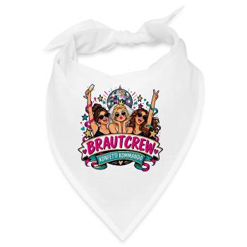 Brautcrew – Konfetti Kommando - Bandana - Weiß - Vorne