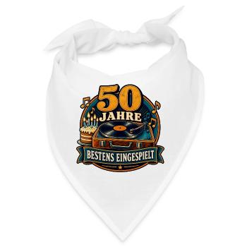 50 Jahre – Bestens eingespielt - Bandana - Weiß - Vorne