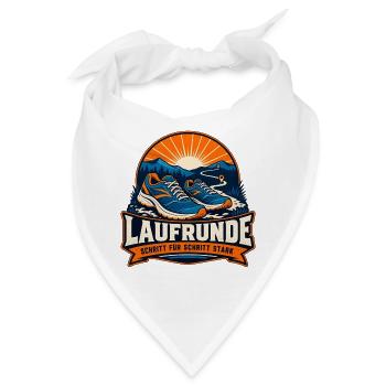 Laufrunde – Schritt für Schritt stark - Bandana - Weiß - Vorne