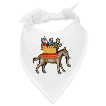 Eleazar Makkabäus und der Kriegselefant - Bandana - Weiß - Vorne