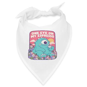 Einäugiger Espresso Monster - Bandana - Weiß - Vorne