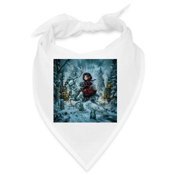 Der Geist des Winters – Keltischer Frostreiter - Bandana - Weiß - Vorne