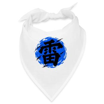 KANJI-RESONANZ | Donner — elektrischer Schlag - Bandana - Weiß - Vorne