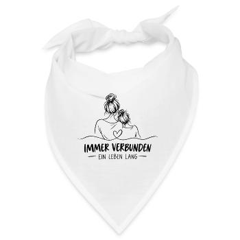 Immer verbunden - Bandana - Weiß - Vorne