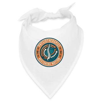 Physiotherapeut Restaurierung der Bewegung Wirbelsäulenabzeichen Geschenk - Bandana - Weiß - Vorne