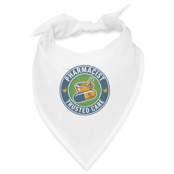 Pharmacist Trusted Care Mortar Pillen-Badge-Geschenk - Bandana - Weiß - Vorne