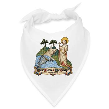 Die heilige Martha und die Tarasque (frühes 15. Jahrhundert) - Bandana - Weiß - Vorne