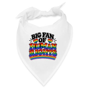 Big Fan of Human Rights – Pride Statement - Bandana - Weiß - Vorne