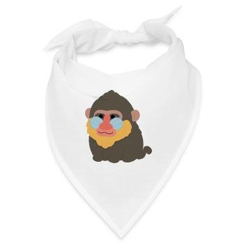 Mandrill - Bandana - Weiß - Vorne