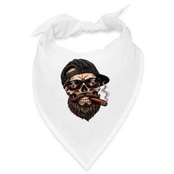 Skull Vibes – Bartmode auf Bearded Skull - Bandana - Weiß - Vorne