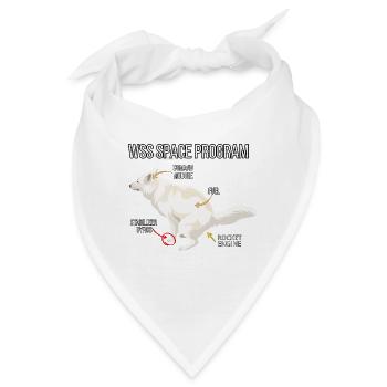 Space Dog Programm - Bandana - Weiß - Vorne