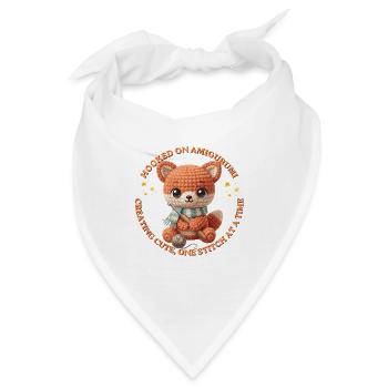 Amigurumi-Fuchs mit Draht - Bandana - Weiß - Vorne