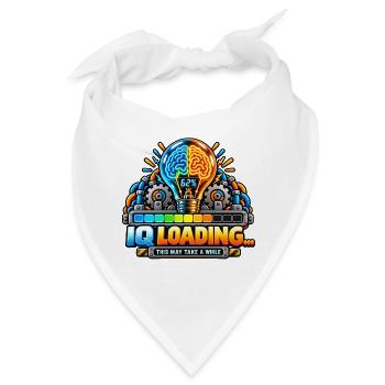 IQ Loading Gehirn Neon Design - Bandana - Weiß - Vorne