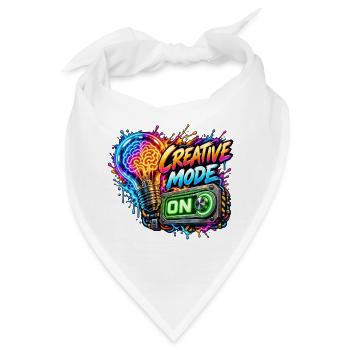 Kreativer Modus Neon Druck - Bandana - Weiß - Vorne