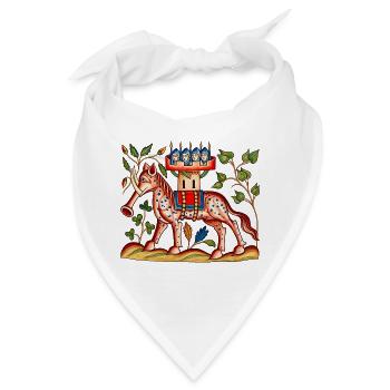 Mittelalterlicher "Elephas"-Kriegselefant - Bandana - Weiß - Vorne