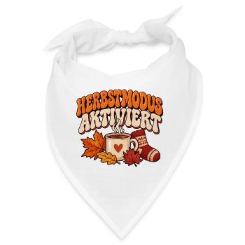 Herbstmodus aktiviert Herbst Design mit Kaffee - Bandana - Weiß - Vorne