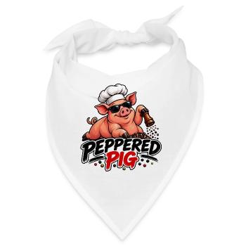 Peppered Pig Kochchef Cartoon - Bandana - Weiß - Vorne