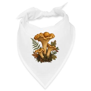 Pfifferlinge Pilzsammler Natur Wald Geschenk - Bandana - Weiß - Vorne