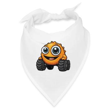 KullerMonster auf Rädern - Bandana - Weiß - Vorne