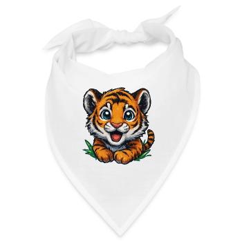 Kuscheltigerchen – Süßes Jungtier - Bandana - Weiß - Vorne