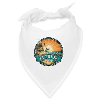 Florida Sunshine Coast Vintage-Reisegeschenk - Bandana - Weiß - Vorne