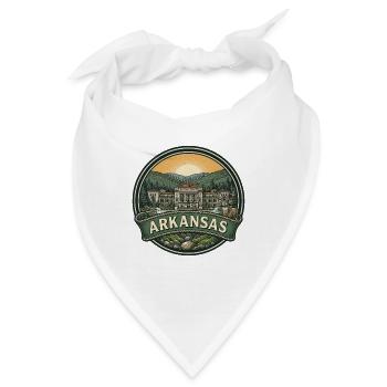 Arkansas Ozarks Nature Retro Reiseabzeichen - Bandana - Weiß - Vorne