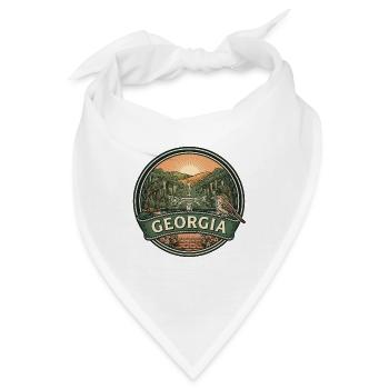 Georgia Savannah Peach Retro Reiseabzeichen - Bandana - Weiß - Vorne